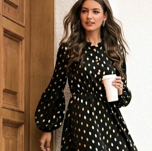 Polka dot lace dress